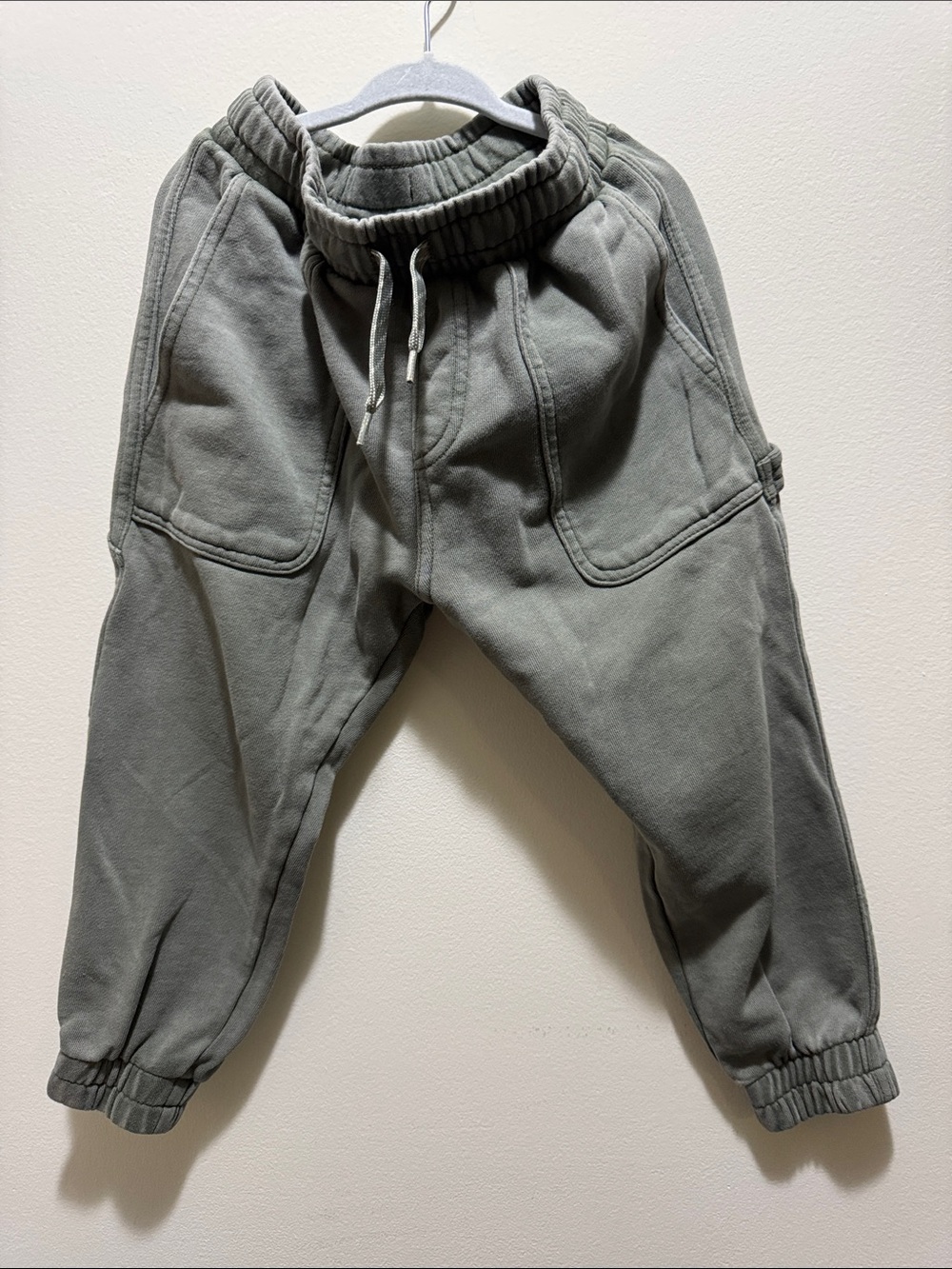H&M Sage Green Elastic Carpenter Style Joggers